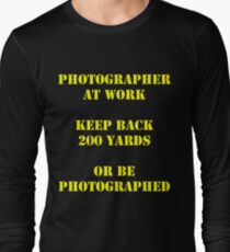Photographer at work Long Sleeve T-Shirt