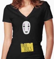 Free hugs Women's Fitted V-Neck T-Shirt