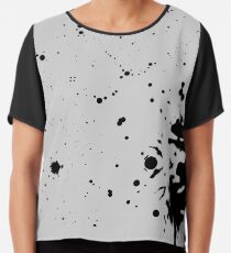 Abstract Blotches Chiffon Top