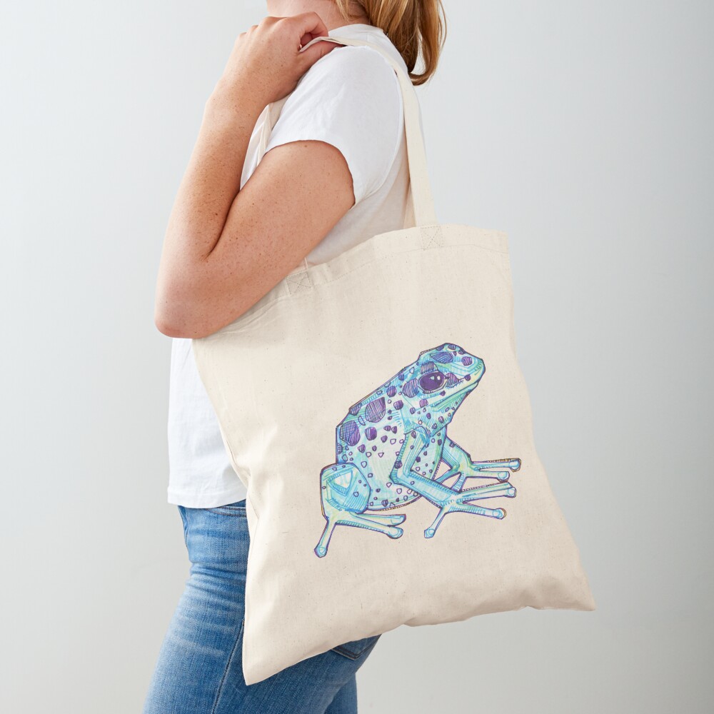 Blue poison dart frog drawing - 2017 Tote Bag