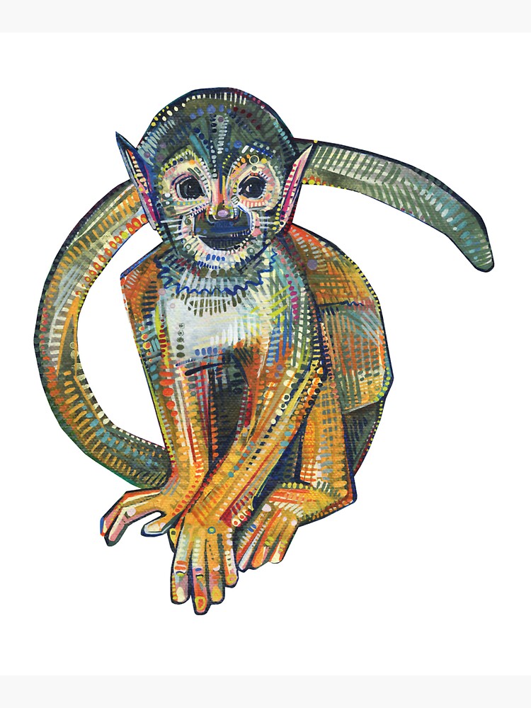 Squirrel monkey painting - 2015 by gwennpaints