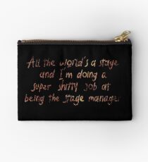 All The World's a Stage Zipper Pouch