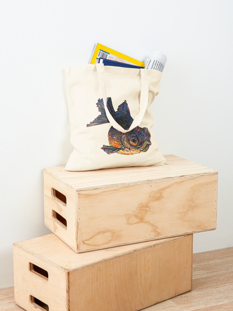 Alternate view of Black telescope goldfish painting - 2016 Tote Bag