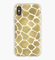 Gold Giraffe Print iPhone Case