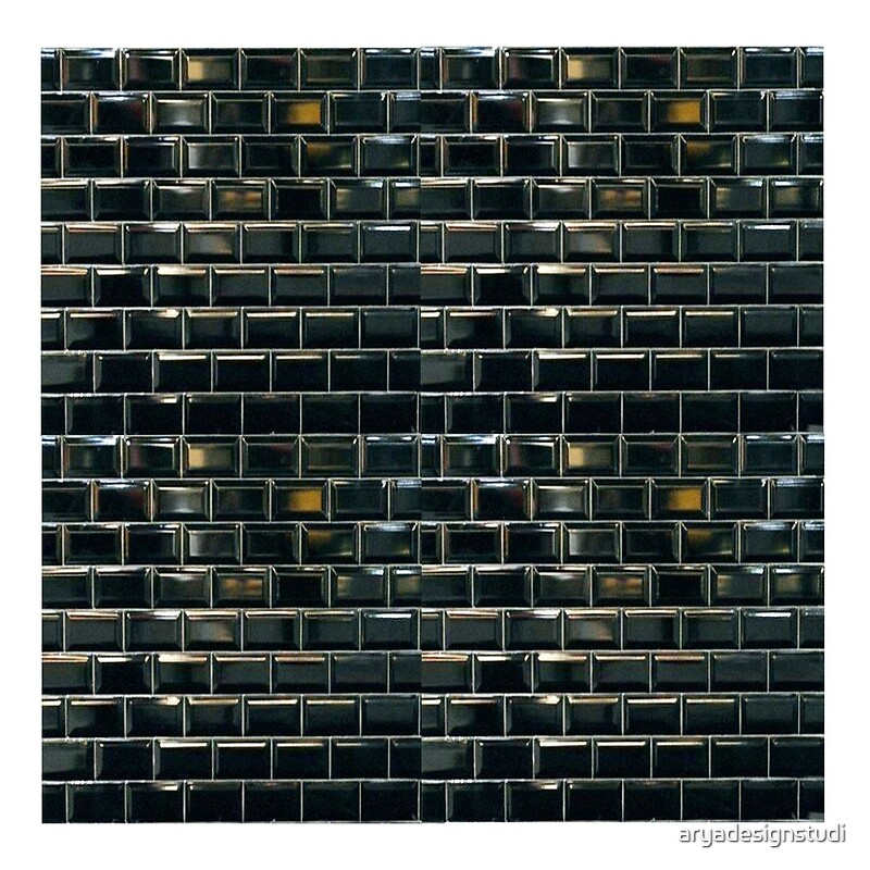 Black Subway Luxe Tile By Aryadesignstudi Redbubble   Flat,800x800,075,f.u4 