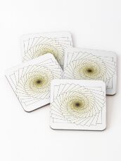 Yellowish Spiral Coasters