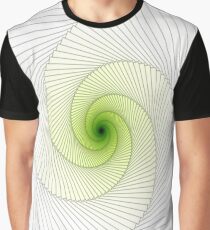Greenish Spiral Graphic T-Shirt