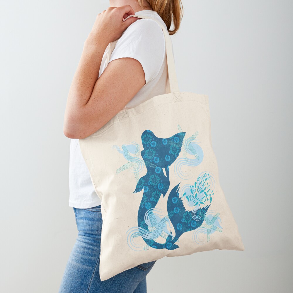 Mermaid Starfish Underwater Tote Bag