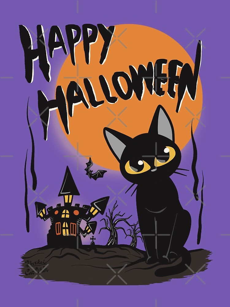 &quot;Halloween and cat&quot; by BATKEI Redbubble