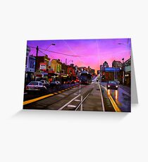 Bridge Road Sunset-Melbourne Greeting Card