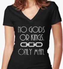 Bioshock - No Gods or Kings Women's Fitted V-Neck T-Shirt