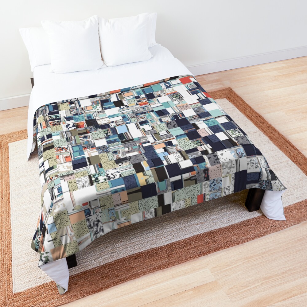 Colorful Chaotic Pattern Comforter