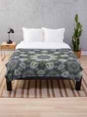 Rosybrown Mandala Throw Blanket