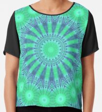 Yellow Green Mandala Chiffon Top