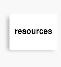 resources Canvas Print