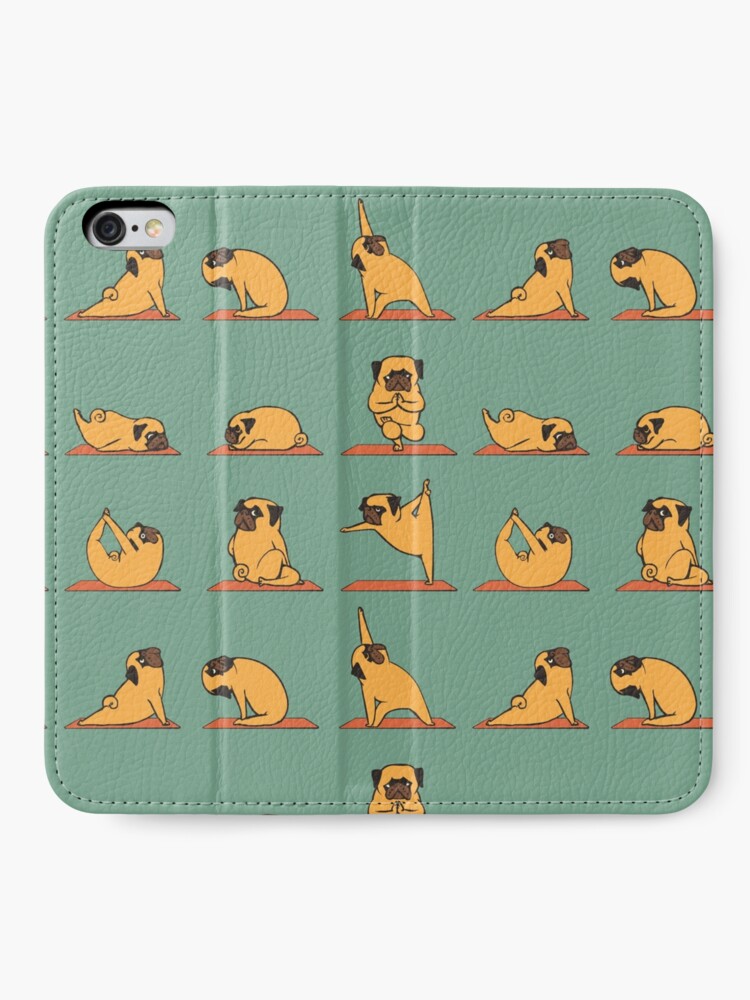 Alternate view of Pug Yoga iPhone Wallet
