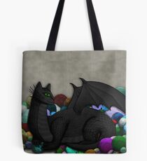 Cat Dragon with Yarn Hoard Tote Bag