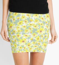 Yellow Prairie flowers Mini Skirt