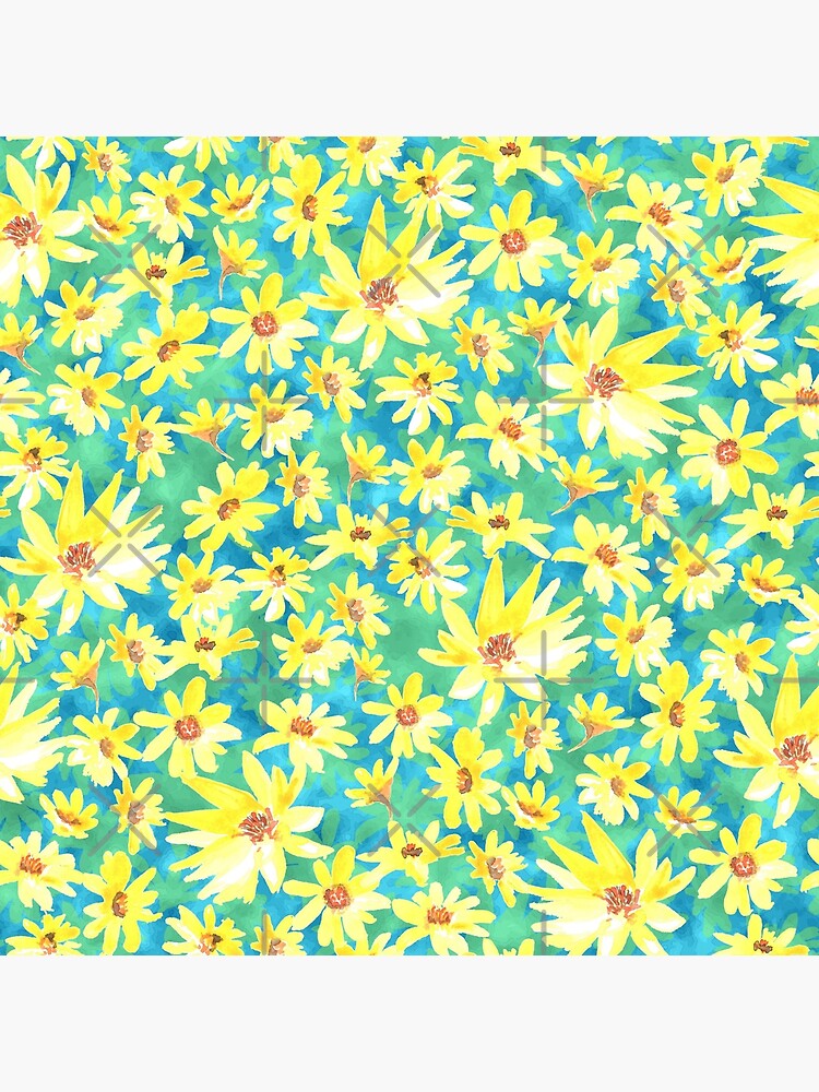 Yellow Prairie flowers dancing by creativinchi