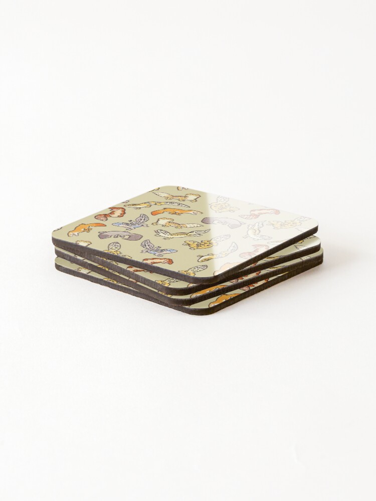 Alternate view of chub gecko babies Coasters (Set of 4)