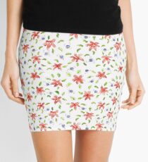 Water color abstract floral Mini Skirt