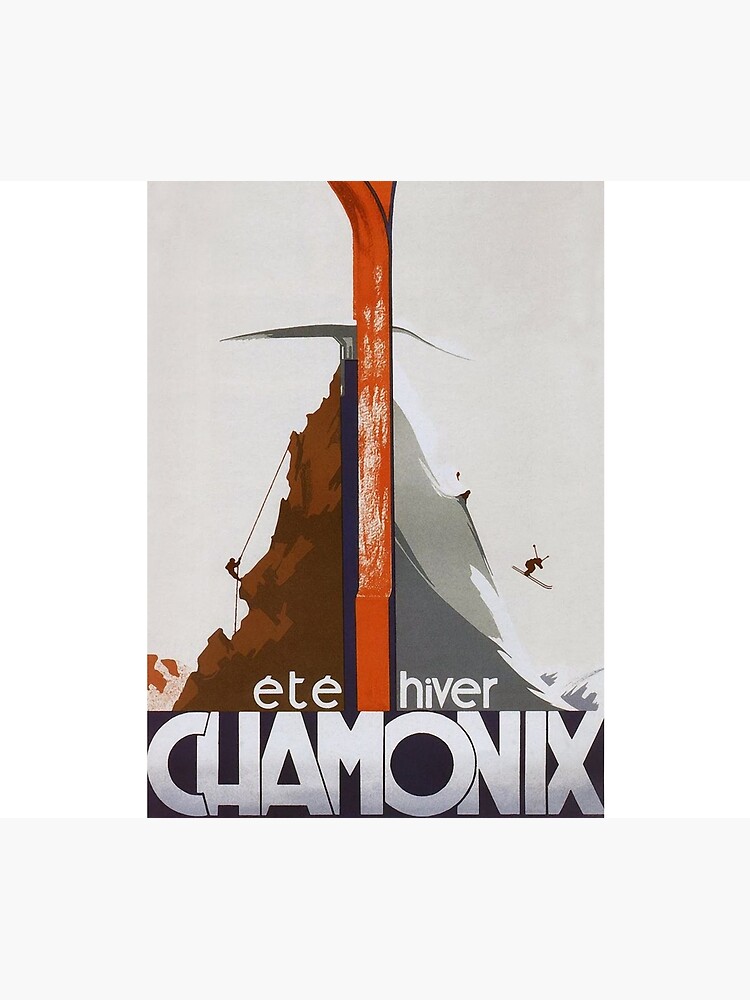 Chamonix, Mont Blanc, France, Vintage Ski Poster by vintagevivian