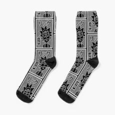 Rick and Morty | Retro Japanese Rick (Negative) Socks
