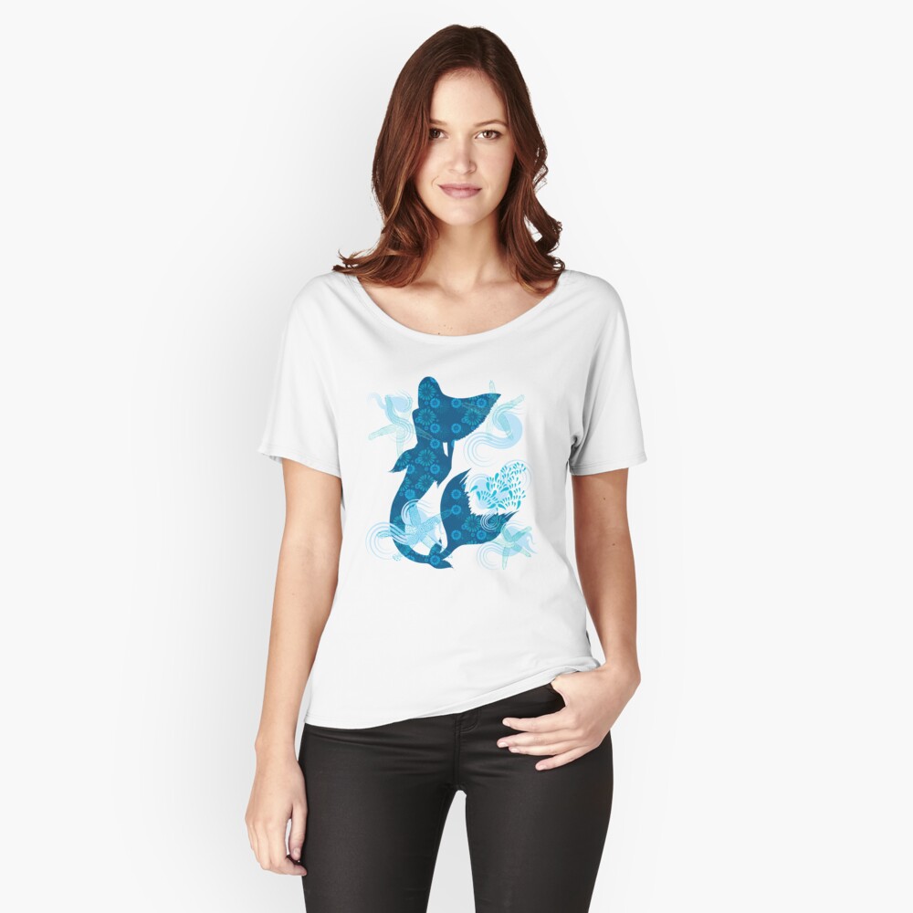 Mermaid Starfish Underwater Relaxed Fit T-Shirt