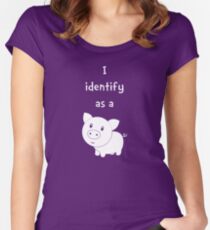 I Identify as a Pig Women's Fitted Scoop T-Shirt
