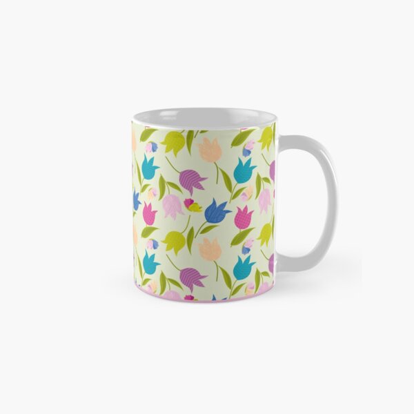 Decorative Tulips Pattern Classic Mug