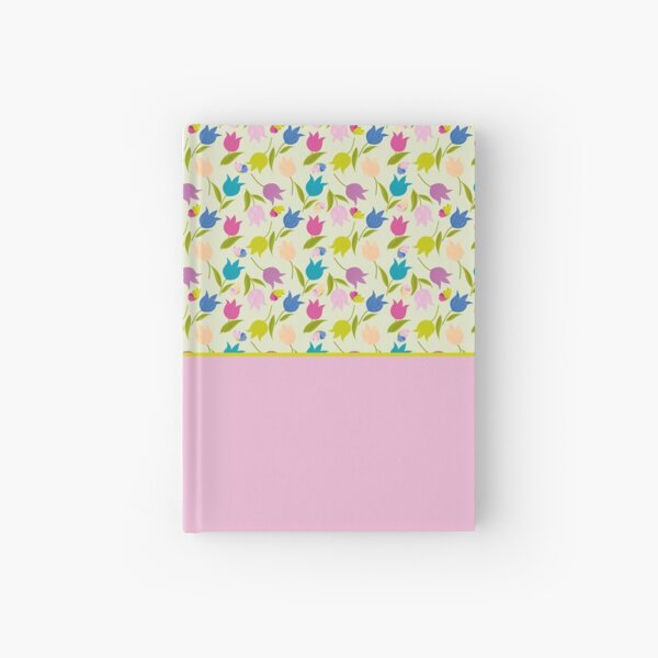 Decorative Tulips Pattern Hardcover Journal