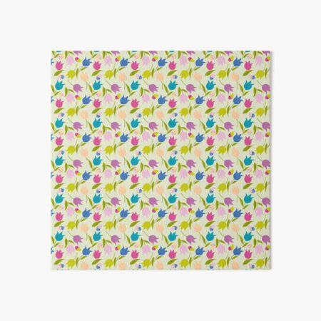Decorative Tulips Pattern Art Board Print