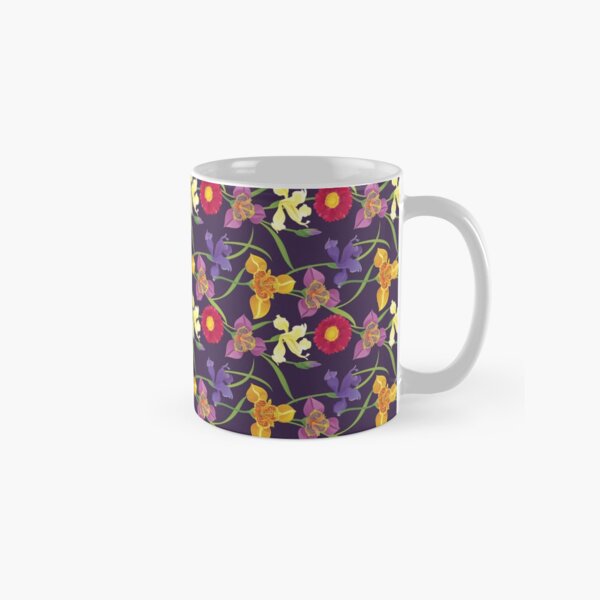 Tigridia, Iris, Daisy Pattern Classic Mug