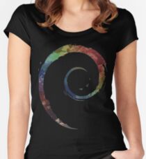 Colorful Debian Women's Fitted Scoop T-Shirt