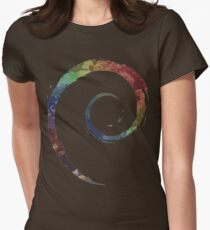 Colorful Debian Women's Fitted T-Shirt
