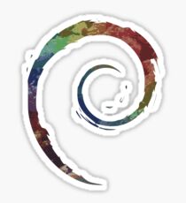 Colorful Debian Sticker