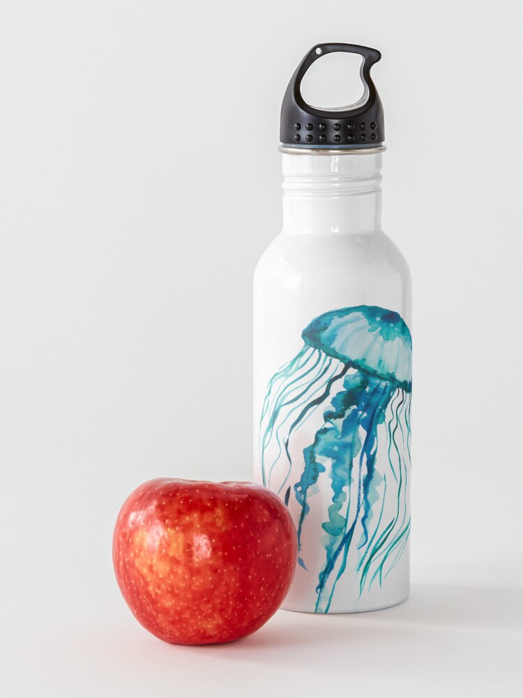 Alternate view of Watercolor Jellyfish Water Bottle