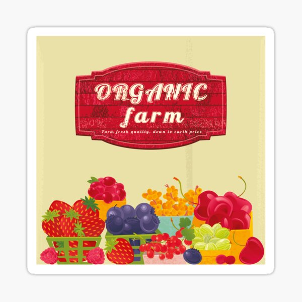 Organic Farm Glossy Sticker