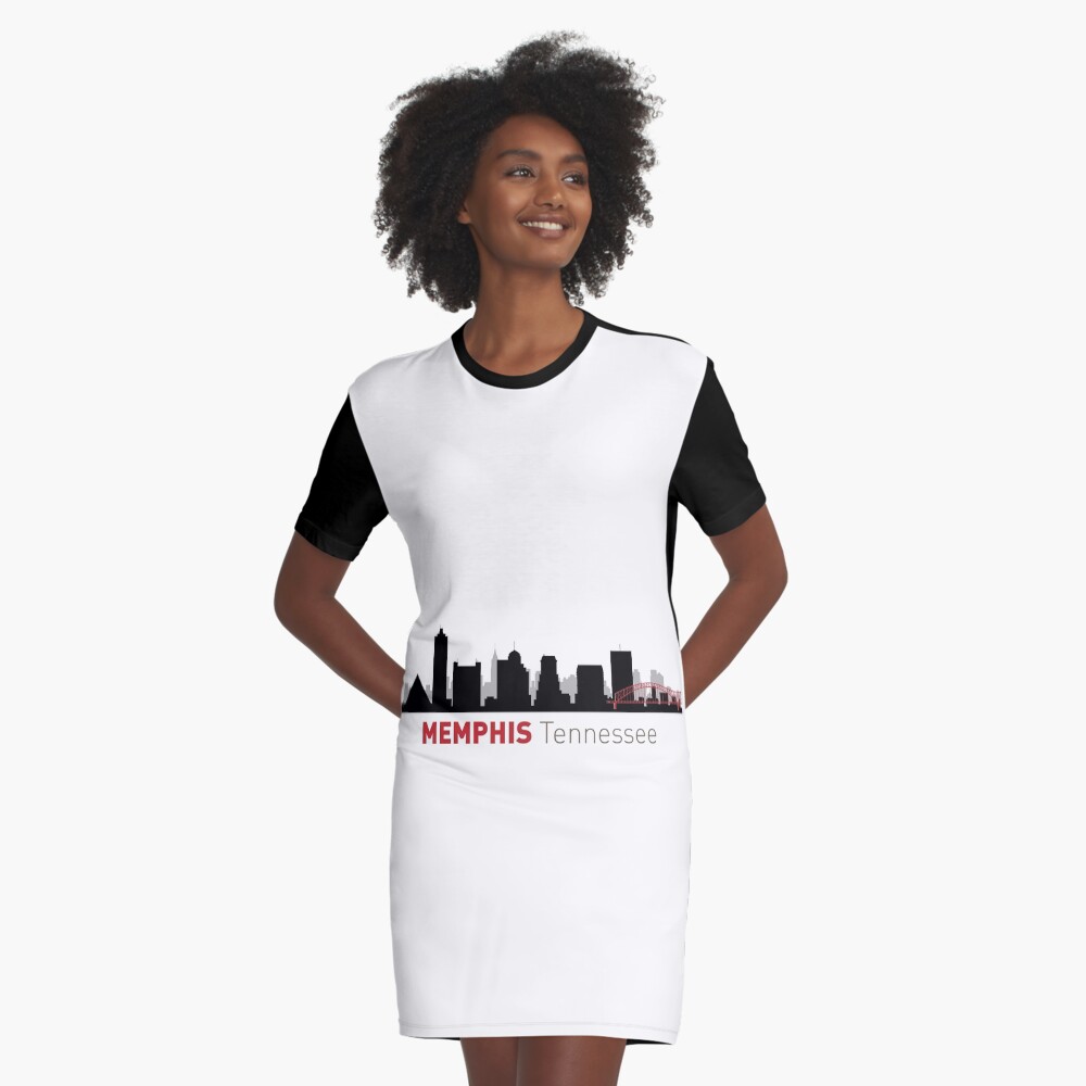 Memphis Skyline Graphic T-Shirt Dress
