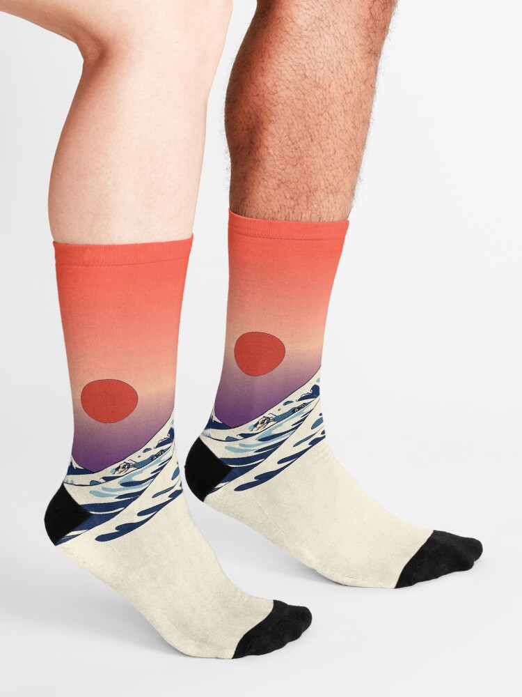 Alternate view of The Great Wave of Pug Socks