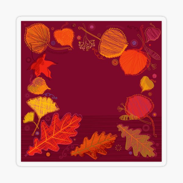 Autumn Leaves Transparent Sticker
