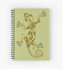 Lizard Tattoo Yellow Spiral Notebook