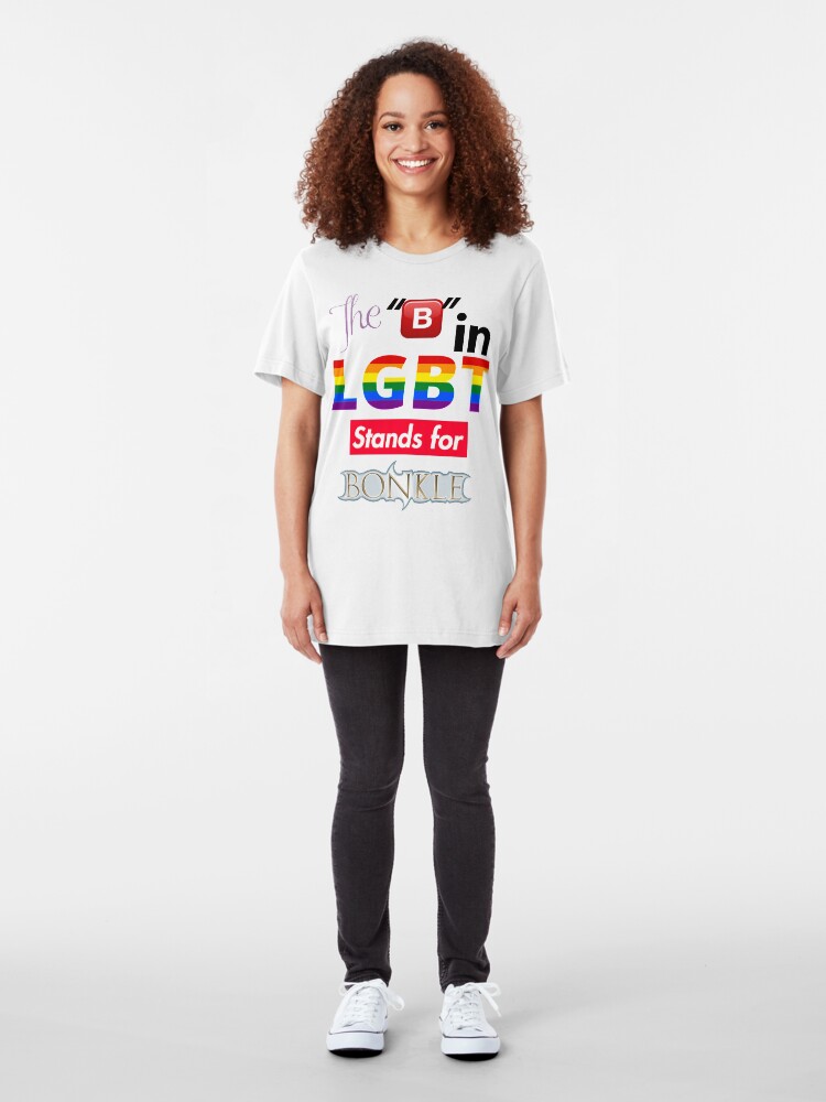 T-shirt ajusté ''(ORIGINAL) Le B dans LGBT signifie Bonkle' : autre vue