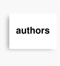 authors Canvas Print