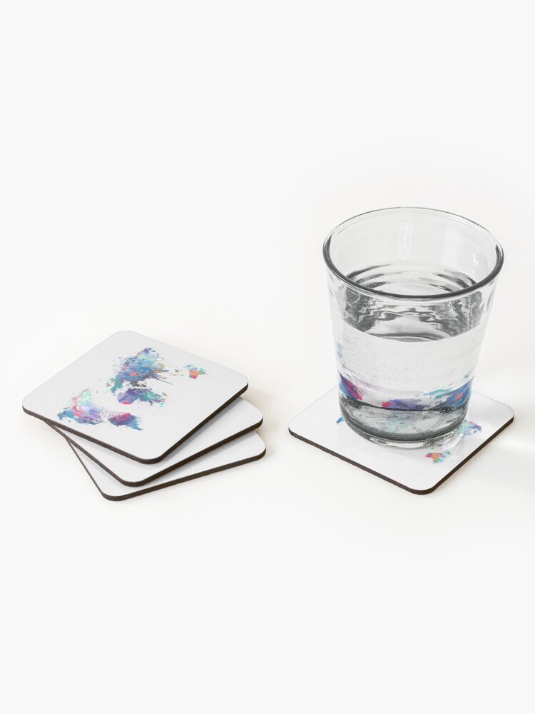 Alternate view of map of the world map Coasters (Set of 4)