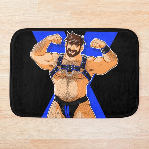 ADAM LIKES HARNESS - BLUE Bath Mat