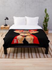 ADAM LIKES HARNESS - RED Throw Blanket