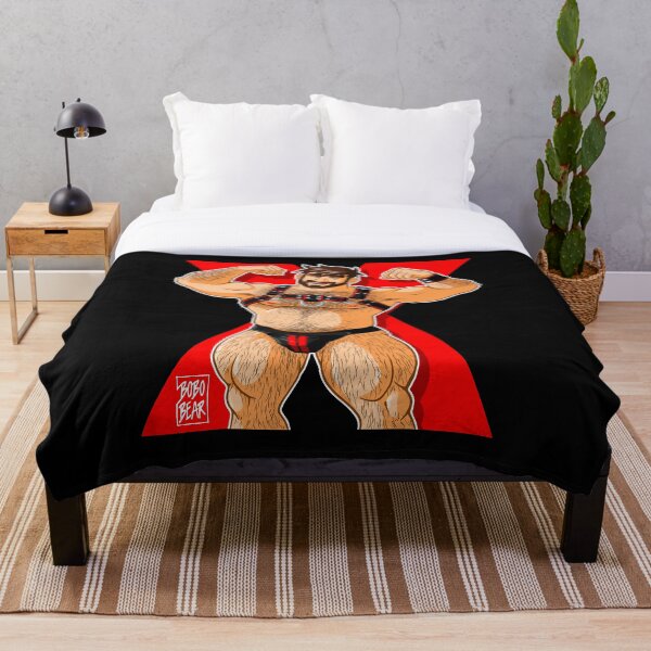 ADAM LIKES HARNESS - RED Throw Blanket