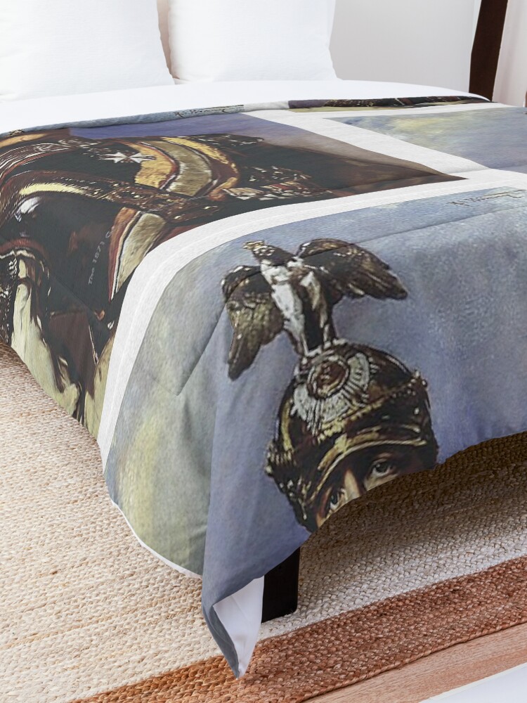 Alternate view of Kaiser Wilhelm II with Prussian Royal Guards helmet Comforter