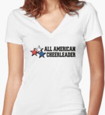 All American Cheerleader Women's Fitted V-Neck T-Shirt